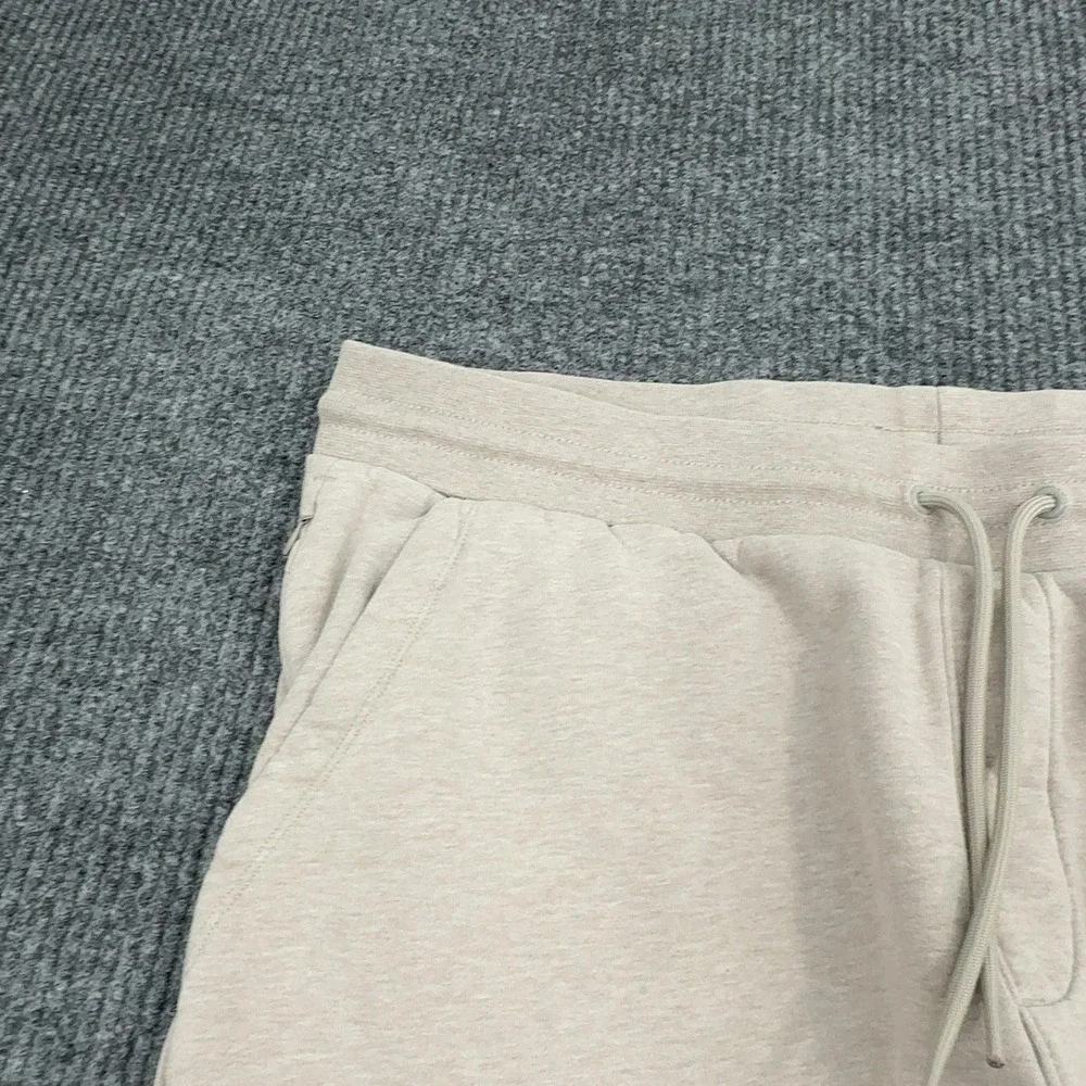 J Crew Sweatpants Mens L Beige Cotton Blend Straight Leg Casual Loungewear Style